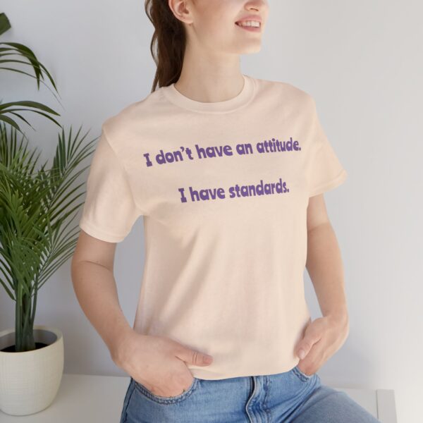 I Don't Have An Attitude, I Have Standards Lightweight Text Tee - Image 9
