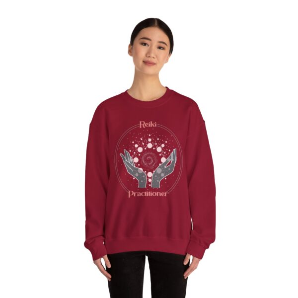 Reiki Practitioner - Crewneck Sweatshirt with Pink Text - Image 6