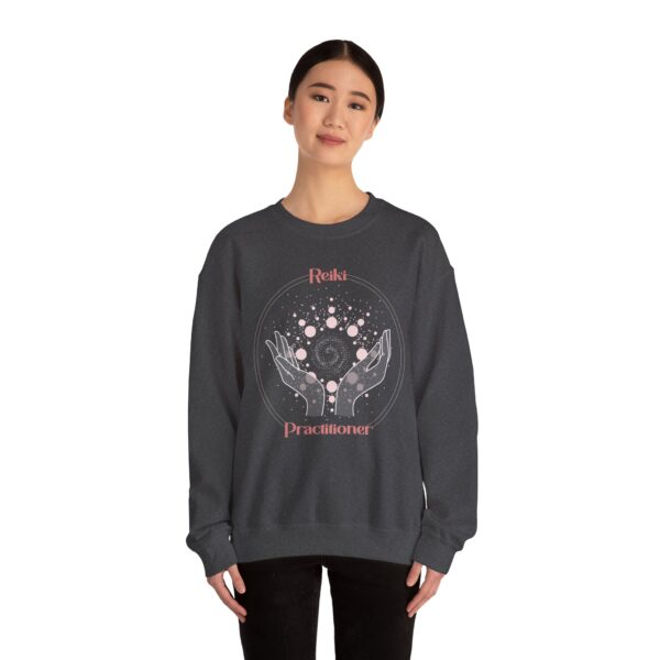 Reiki Practitioner - Crewneck Sweatshirt with Pink Text - Image 18