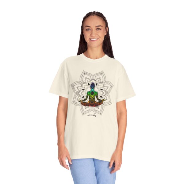 Serenity - Chakra Mandala Heavyweight Tee with Female Silhouette - Image 9