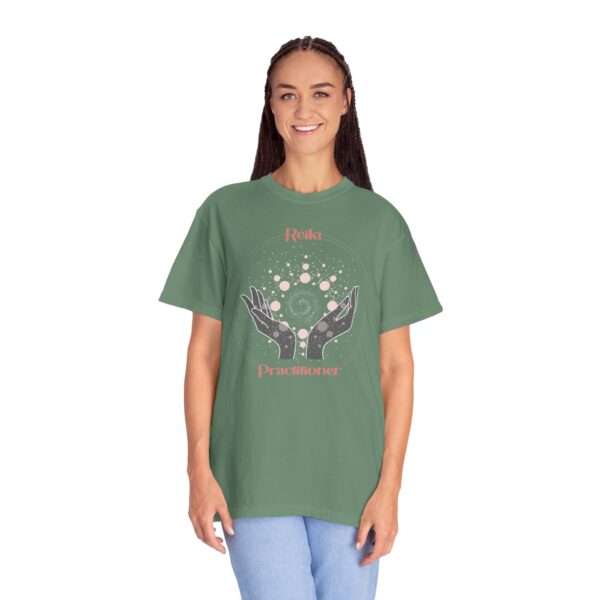 Reiki Practitioner - Heavyweight T-Shirt with Pink Text - Image 22