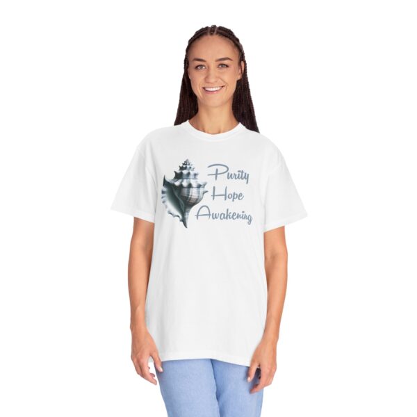 Purity, Hope, Awakening - Conch Shell Heavyweight T-Shirt - Image 6