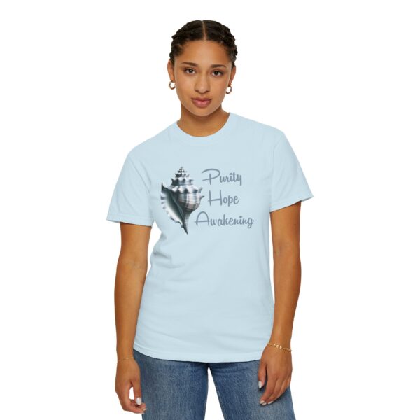 Purity, Hope, Awakening - Conch Shell Heavyweight T-Shirt - Image 9