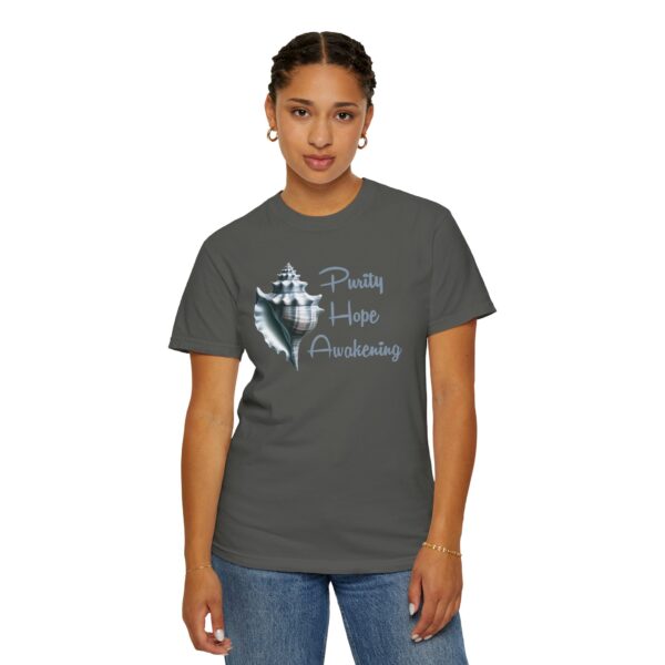 Purity, Hope, Awakening - Conch Shell Heavyweight T-Shirt - Image 18