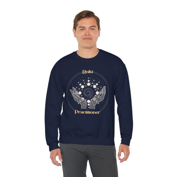 Reiki Practitioner - Crewneck Sweatshirt with Yellow Text - Image 10