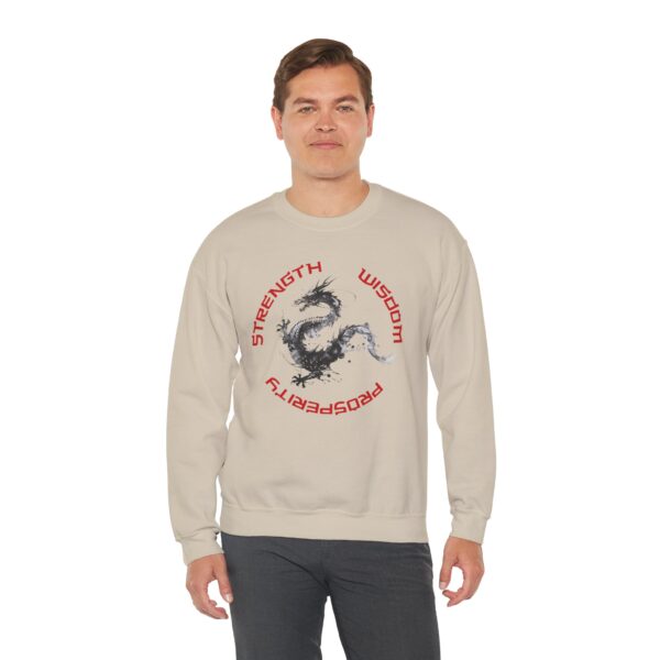 Strength, Wisdom, Prosperity - Dragon Crewneck Sweatshirt - Image 11