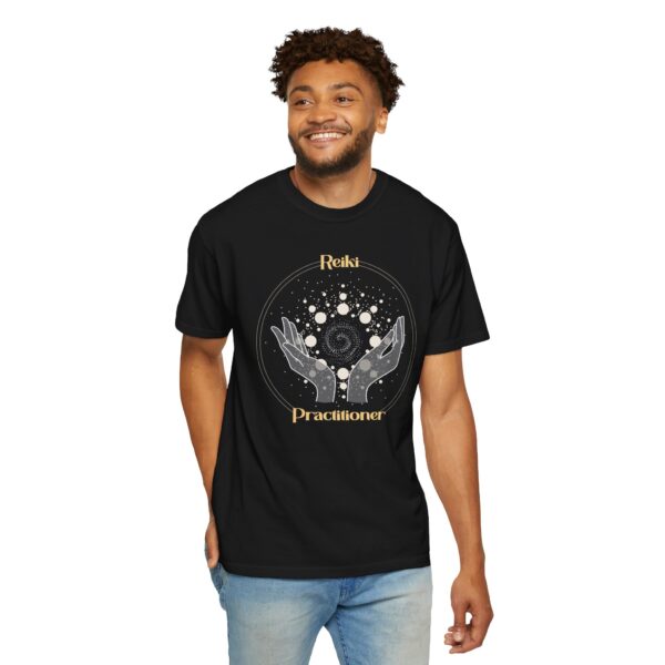 Reiki Practitioner - Heavyweight T-Shirt with Yellow Text - Image 6