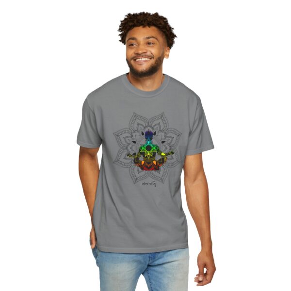 Serenity - Chakra Mandala Heavyweight Shirt with Male Silhouette - Image 22