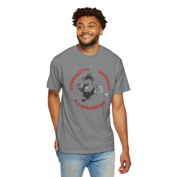 Strength, Wisdom, Prosperity - Dragon Heavyweight T-Shirt - Image 14