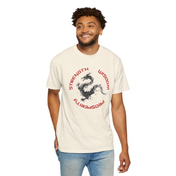 Strength, Wisdom, Prosperity - Dragon Heavyweight T-Shirt - Image 10