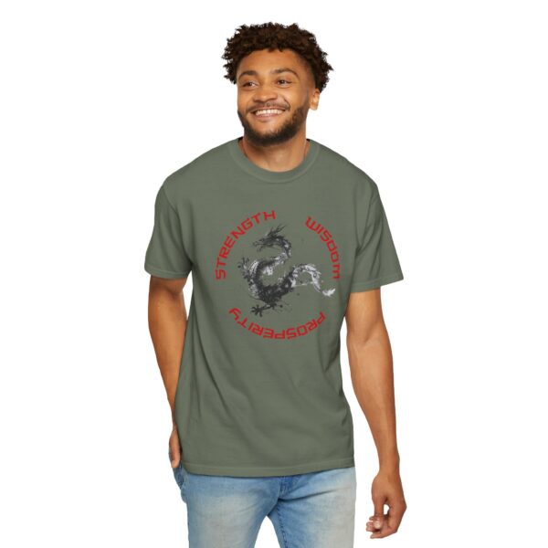 Strength, Wisdom, Prosperity - Dragon Heavyweight T-Shirt - Image 18