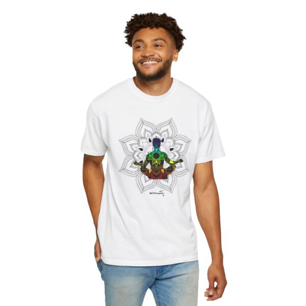 Serenity - Chakra Mandala Heavyweight Shirt with Male Silhouette - Image 5