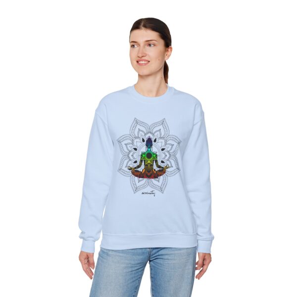 Serenity - Chakra Mandala Crewneck Sweatshirt, Female Silhouette - Image 18