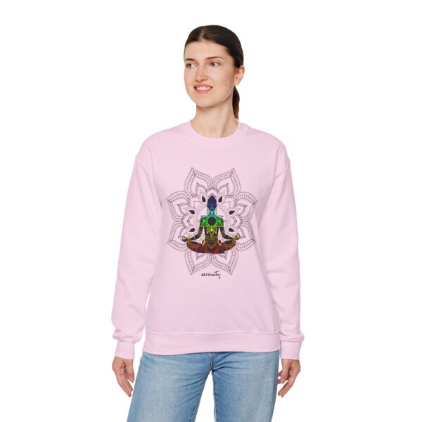 Serenity - Chakra Mandala Crewneck Sweatshirt, Female Silhouette - Image 22