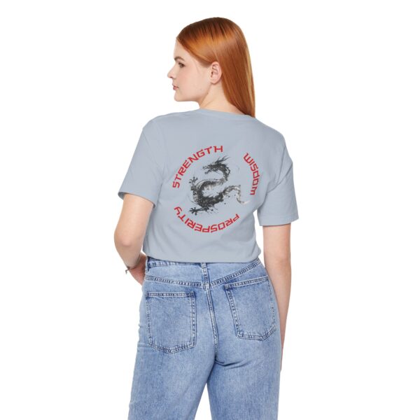 Strength, Wisdom Prosperity - Dragon Lightweight T-Shirt - Image 5