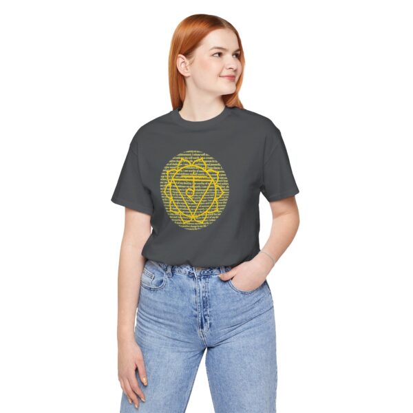 Solar Plexus Chakra Affirmations Lightweight T-Shirt, Yellow Text - Image 14