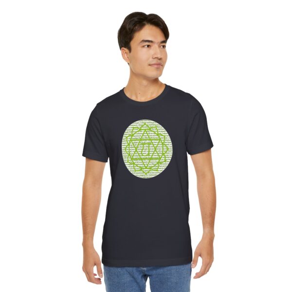 Heart Chakra Affirmations Lightweight T-Shirt - Green Text - Image 18