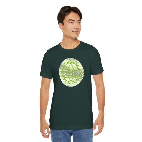 Heart Chakra Affirmations Lightweight T-Shirt - Green Text - Image 14