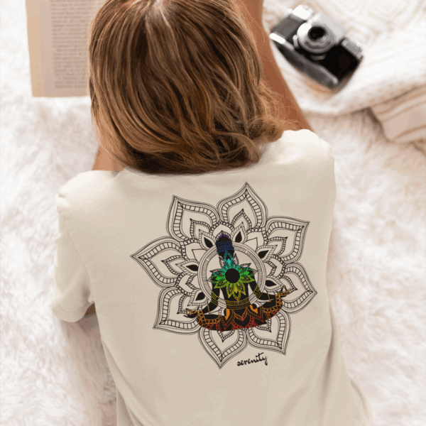 Serenity - Chakra Mandala Lightweight Tee with Female Silhouette