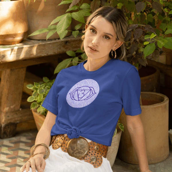 Third Eye Chakra Affirmations Lightweight T-Shirt - Indigo Text