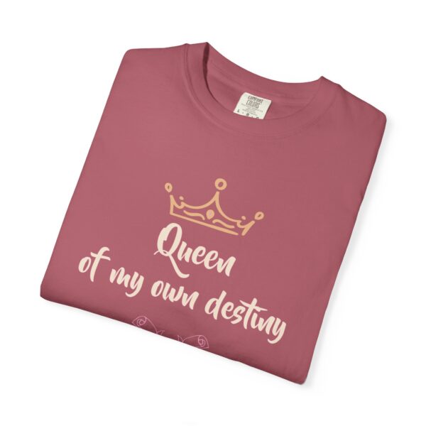Queen of My Own Destiny Heavyweight T-Shirt - Floral Text - Image 8