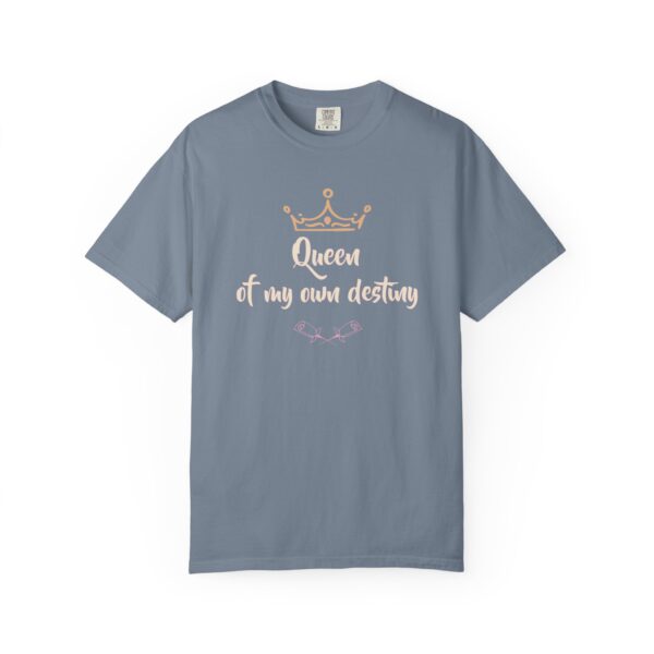 Queen of My Own Destiny Heavyweight T-Shirt - Floral Text - Image 16