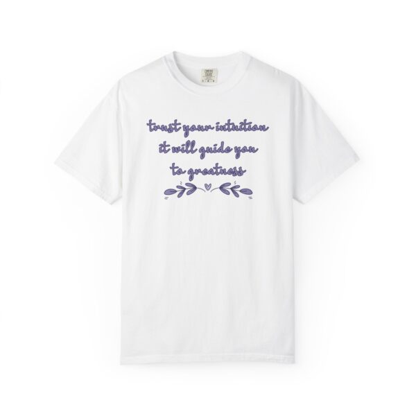Trust Your Intuition Heavyweight T-Shirt - Floral Text - Image 8
