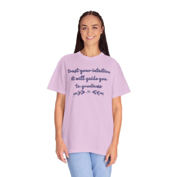 Trust Your Intuition Heavyweight T-Shirt - Floral Text - Image 19