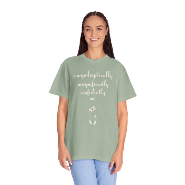 Confidently Me Heavyweight T-Shirt - Floral Text - Image 15