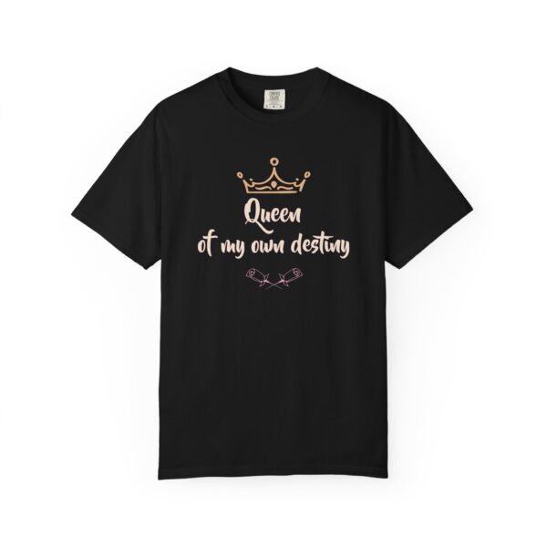 Queen of My Own Destiny Heavyweight T-Shirt - Floral Text - Image 12