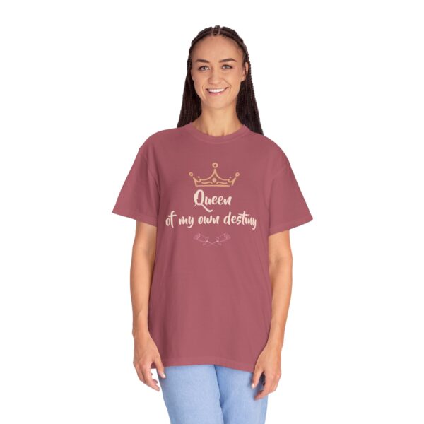 Queen of My Own Destiny Heavyweight T-Shirt - Floral Text - Image 11