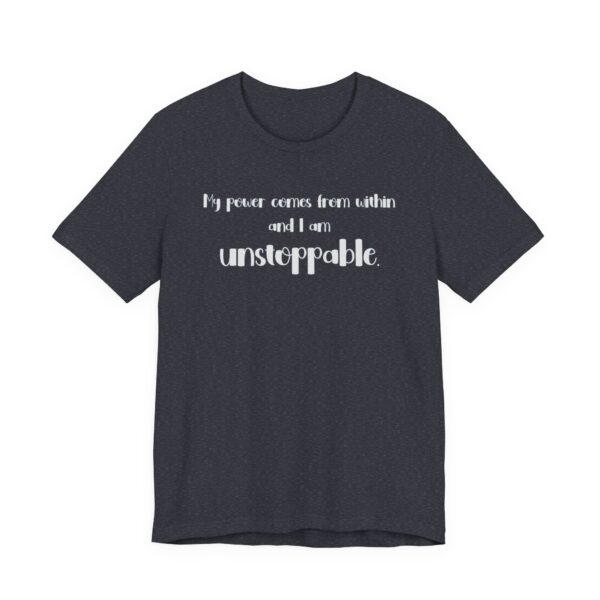 I am Unstoppable Lightweight T-Shirt - Text Only - Image 6