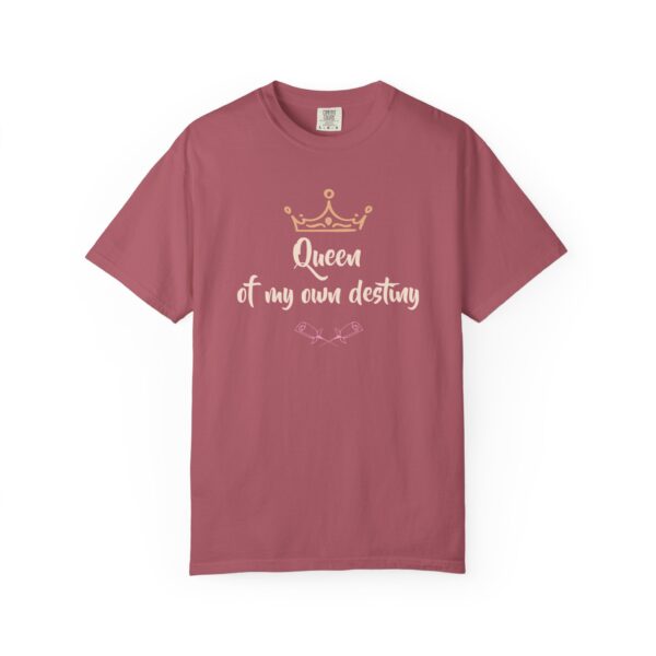Queen of My Own Destiny Heavyweight T-Shirt - Floral Text - Image 7