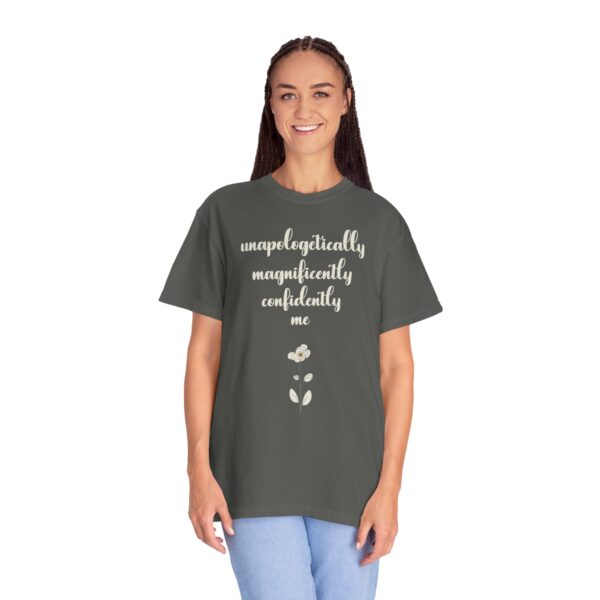 Confidently Me Heavyweight T-Shirt - Floral Text - Image 19