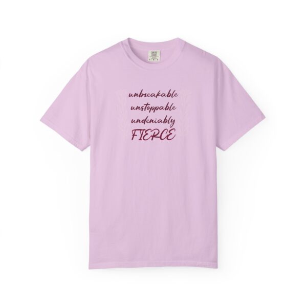 Unbreakable Unstoppable Undeniably Fierce Heavyweight Tee, Floral - Image 19