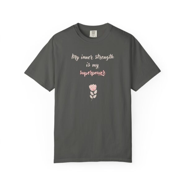My Inner Strength is My Superpower Heavyweight T-Shirt - Floral - Image 7