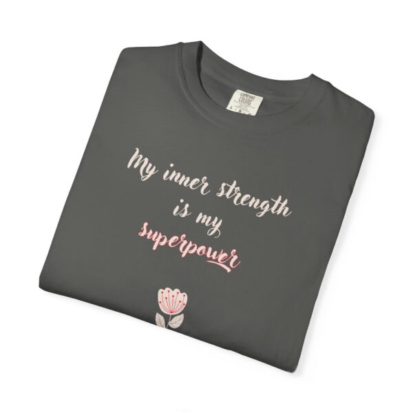 My Inner Strength is My Superpower Heavyweight T-Shirt - Floral - Image 8