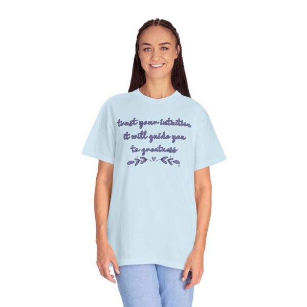 Trust Your Intuition Heavyweight T-Shirt - Floral Text - Image 23