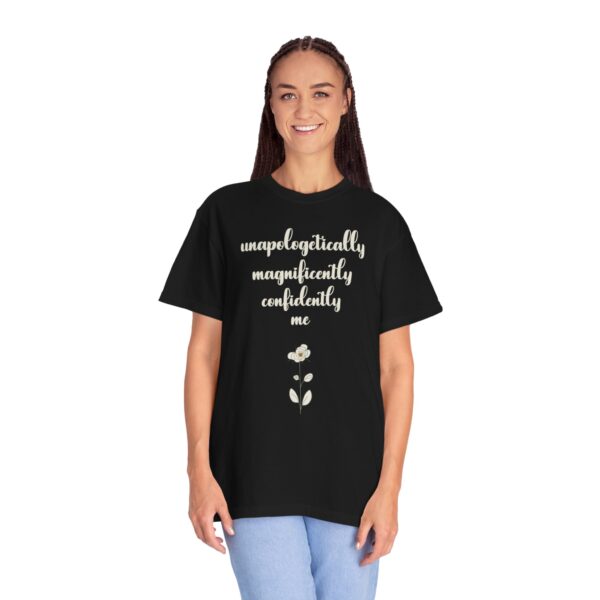 Confidently Me Heavyweight T-Shirt - Floral Text - Image 23