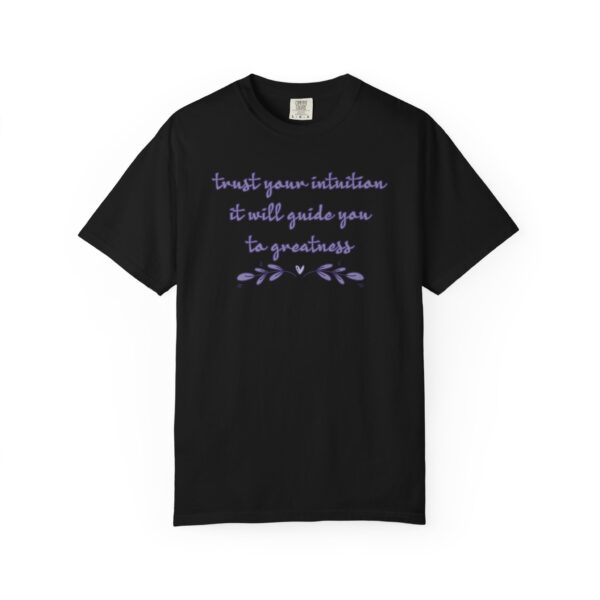 Trust Your Intuition Heavyweight T-Shirt - Floral Text - Image 3