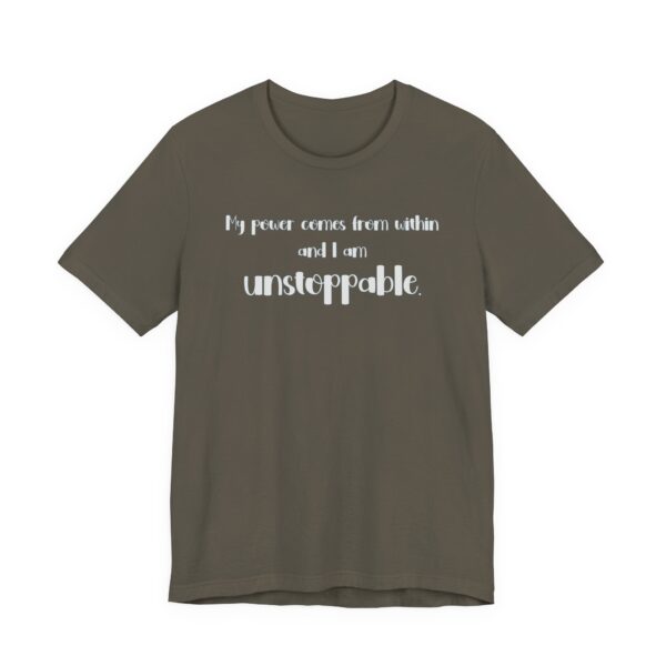 I am Unstoppable Lightweight T-Shirt - Text Only - Image 19