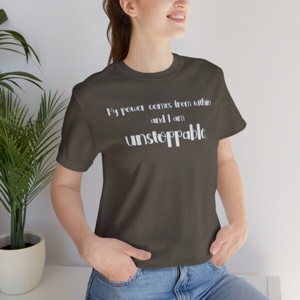 I am Unstoppable Lightweight T-Shirt - Text Only - Image 21
