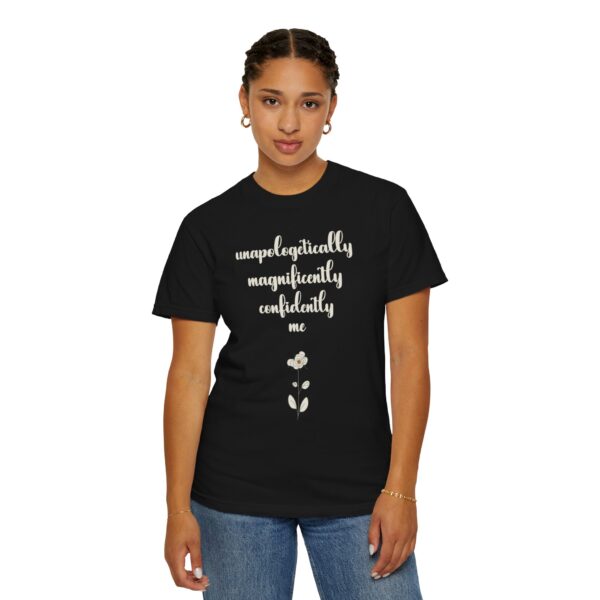 Confidently Me Heavyweight T-Shirt - Floral Text - Image 22