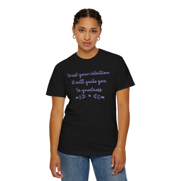 Trust Your Intuition Heavyweight T-Shirt - Floral Text - Image 6