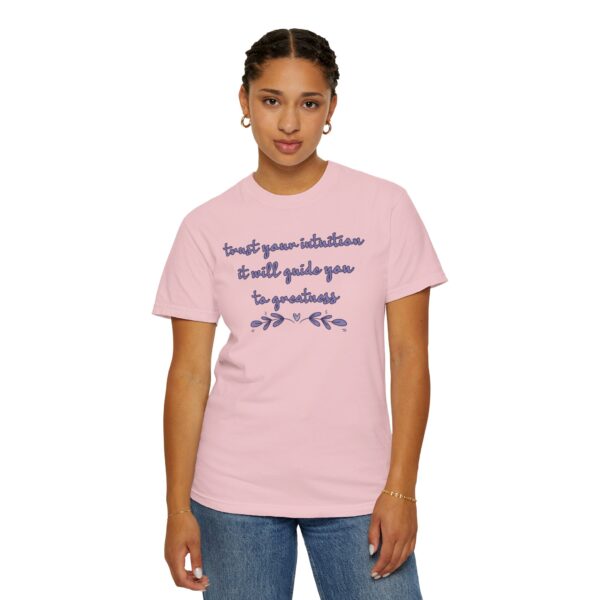 Trust Your Intuition Heavyweight T-Shirt - Floral Text - Image 14