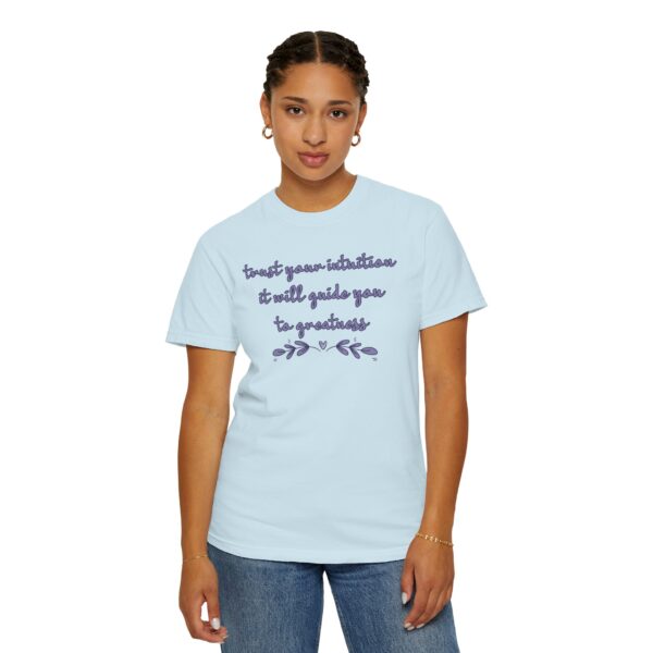 Trust Your Intuition Heavyweight T-Shirt - Floral Text - Image 22