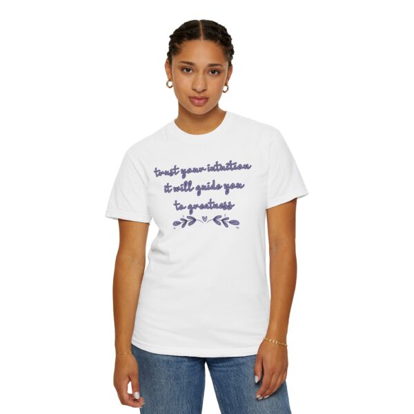 Trust Your Intuition Heavyweight T-Shirt - Floral Text - Image 10