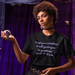 Trust Your Intuition Heavyweight T-Shirt - Floral Text